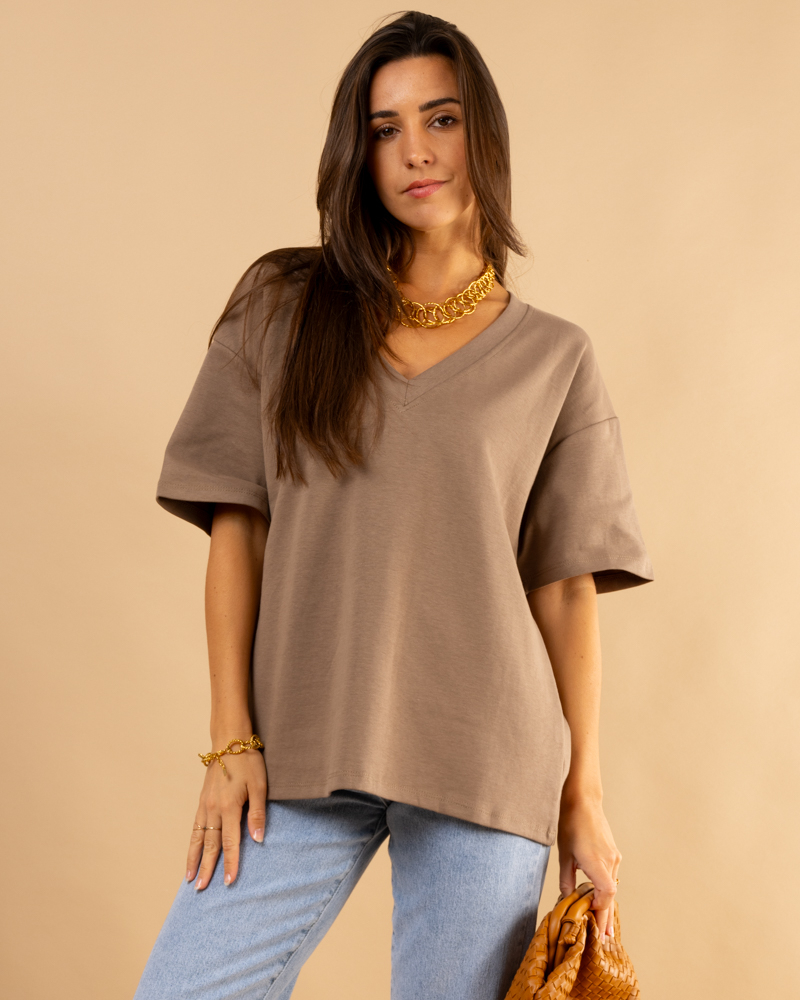 T-shirt épais col v