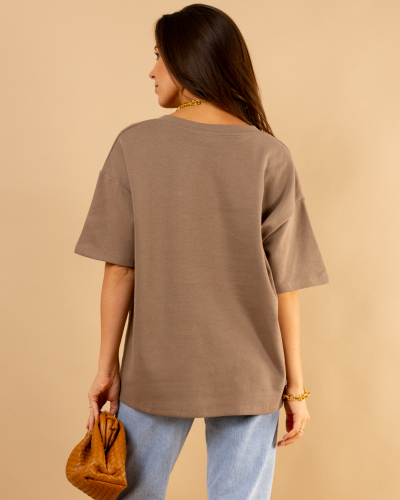 T-shirt épais col v