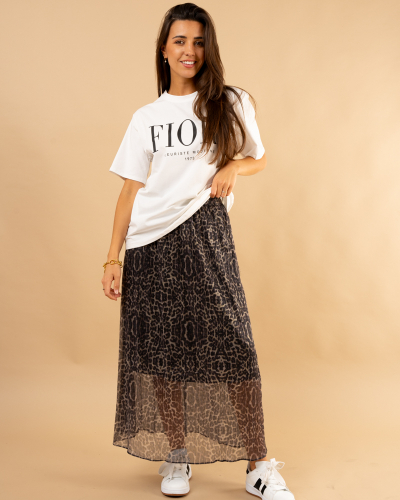 Jupe lurex léopard