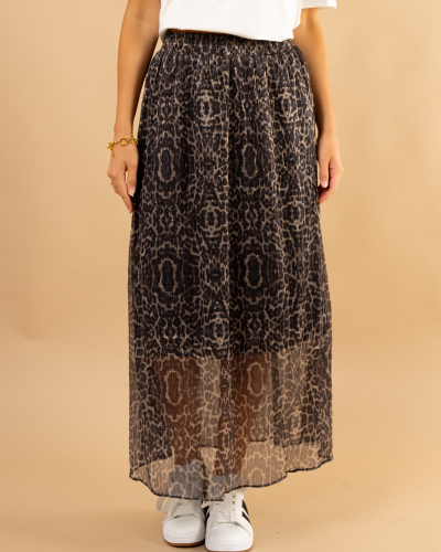 Jupe lurex léopard