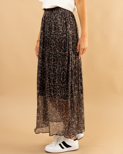 Jupe lurex léopard