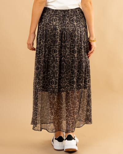 Jupe lurex léopard