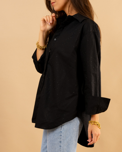 Chemise unie strass