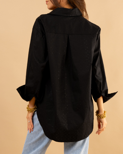 Chemise unie strass