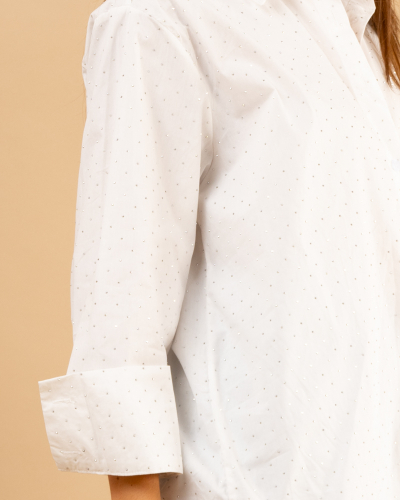 Chemise unie strass