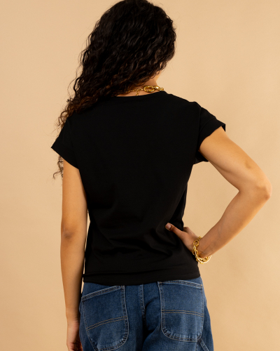 T-shirt col en v