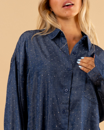 Chemise brut strass
