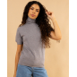 Pull manches courtes col roulé