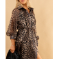 Robe longue imprimée léopard