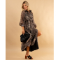 Robe longue imprimée léopard