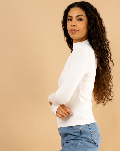 T-shirt col montant manches longues