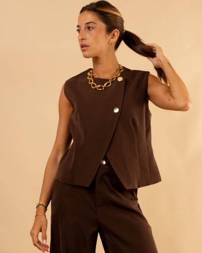 Gilet boutons dorés côté