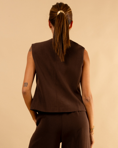 Gilet boutons dorés côté