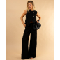 Pantalon bouton doré