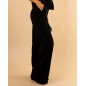 Pantalon bouton doré