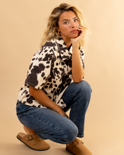 Veste manches courtes vache