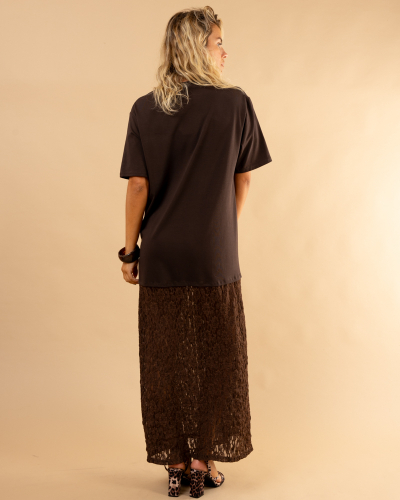 Robe t-shirt dentelle