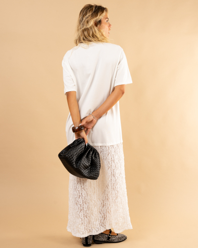 Robe t-shirt dentelle