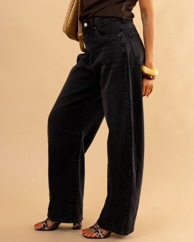 Jean barrel noir