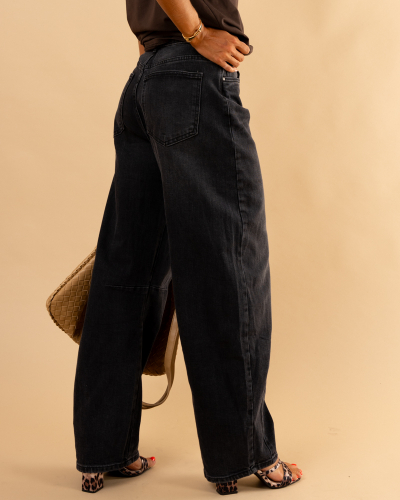 Jean barrel noir