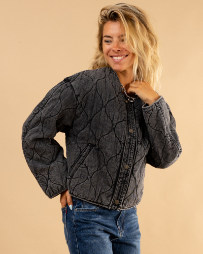 Veste matelassée pressions