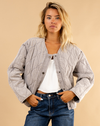 Veste matelassée pressions