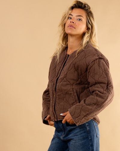 Veste matelassée pressions