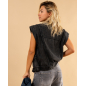 Veste gilet sans manches jean