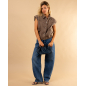 Veste gilet sans manches jean