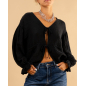 Blouse nœud poches
