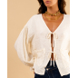 Blouse nœud poches