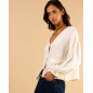Blouse nœud poches
