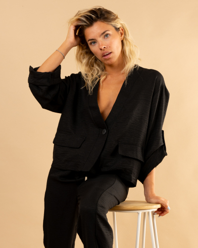 Blouse poches boutons