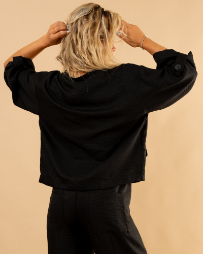 Blouse poches boutons
