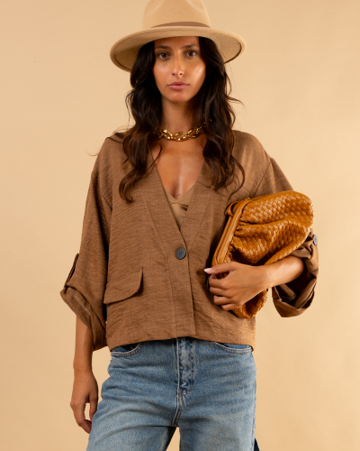 Blouse poches boutons