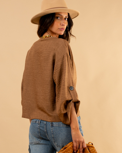 Blouse poches boutons