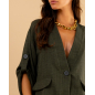 Blouse poches boutons