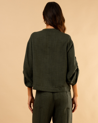 Blouse poches boutons