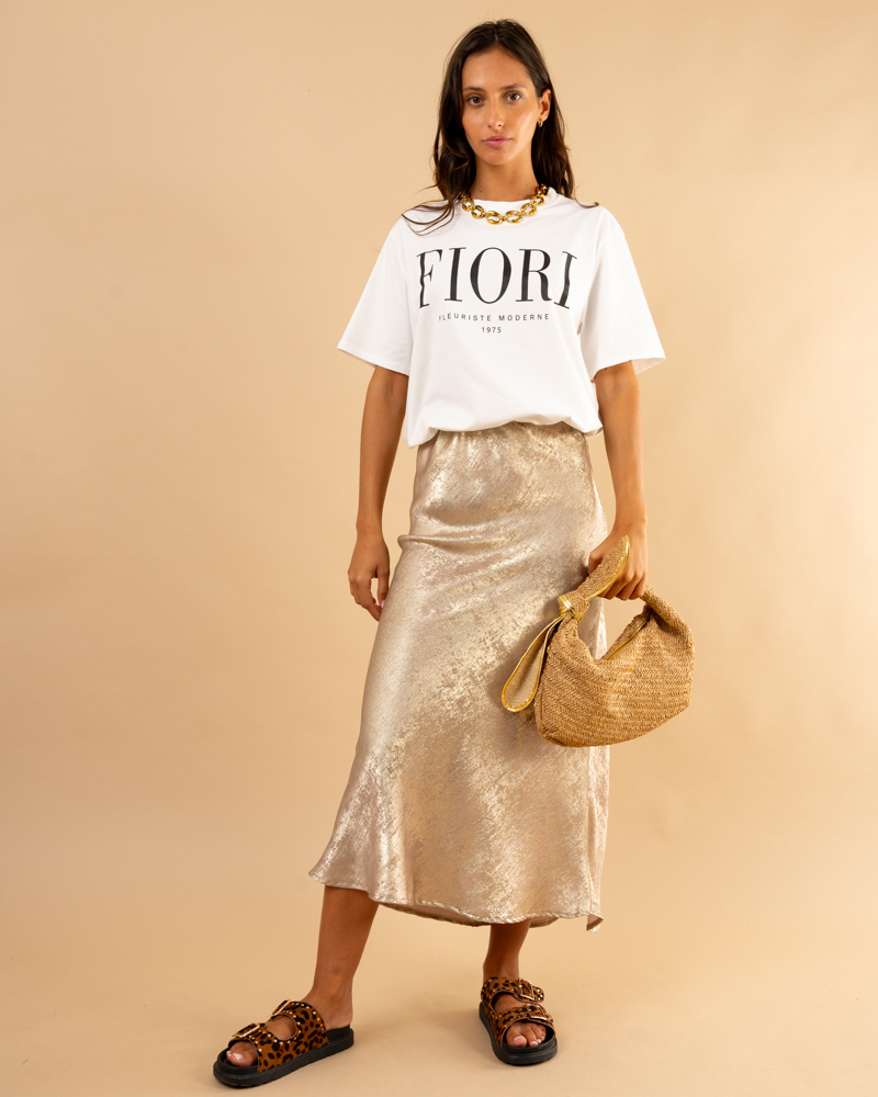 Jupe longue brillante