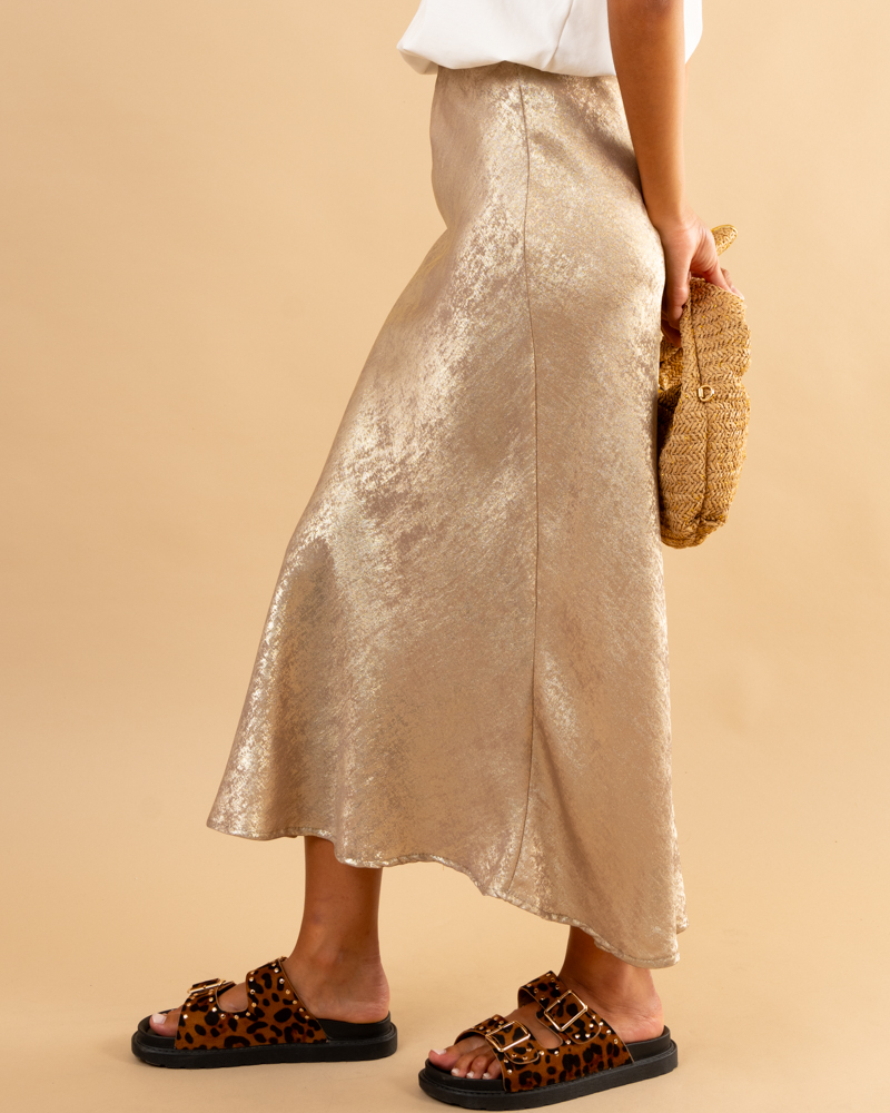 Jupe longue brillante