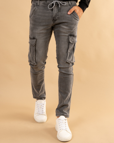 Jean poches gris