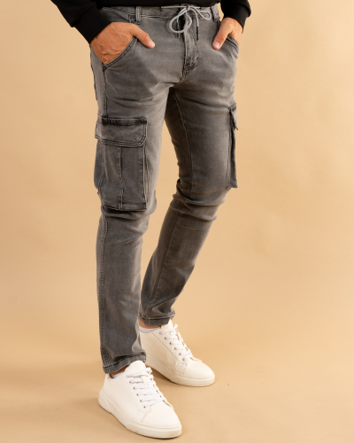 Jean poches gris