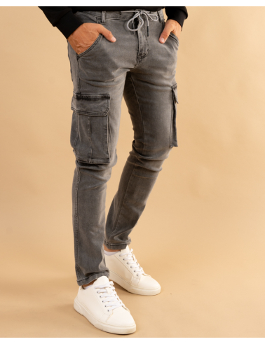 Jean poches gris