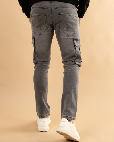 Jean poches gris