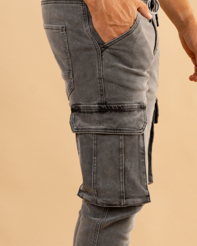 Jean poches gris