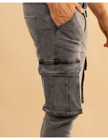 Jean poches gris
