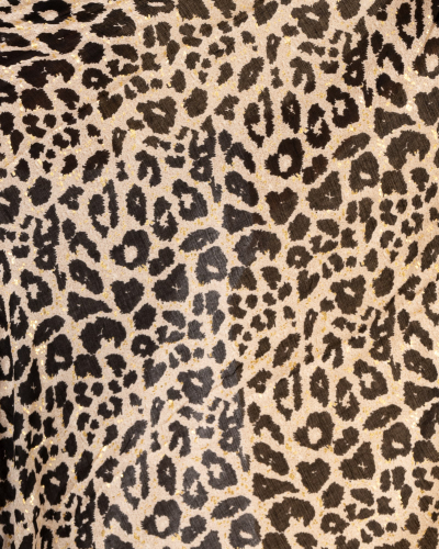 Foulard imprimé léopard lurex