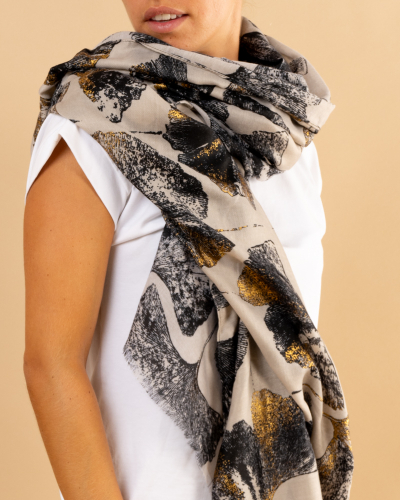 Foulard imprimé lurex