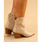 Santiags courtes strass
