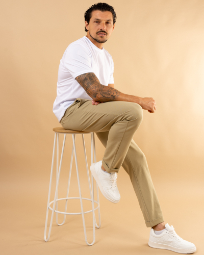 Pantalon texturé